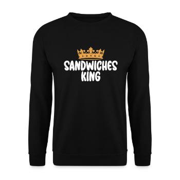 Sandwich Lover Gift - Unisex Sweatshirt - black - Front - Alina (178cm) & Michal (187cm)