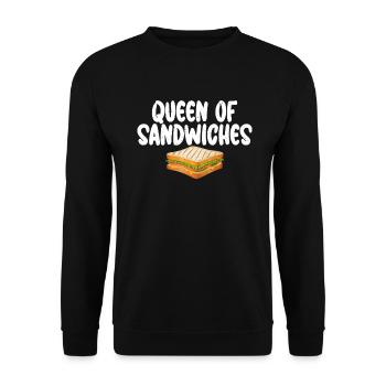 Sandwich Lover Gift - Unisex Sweatshirt - black - Front - Alina (178cm) & Michal (187cm)