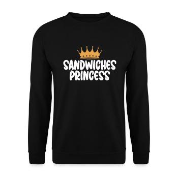 Sandwich Lover Gift - Unisex Sweatshirt - black - Front - Alina (178cm) & Michal (187cm)
