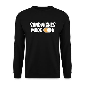 Sandwich Lover Gift - Unisex Sweatshirt - black - Front - Alina (178cm) & Michal (187cm)