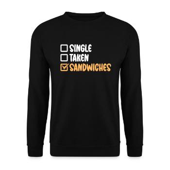 Sandwich Lover Gift - Unisex Sweatshirt - black - Front - Alina (178cm) & Michal (187cm)