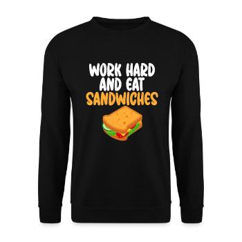 Sandwich Lover Gift - Unisex Sweatshirt - black - Front - Alina (178cm) & Michal (187cm)