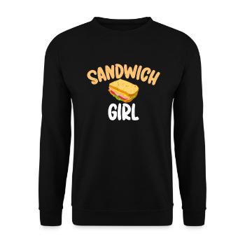 Sandwich Lover Gift - Unisex Sweatshirt - black - Front - Alina (178cm) & Michal (187cm)