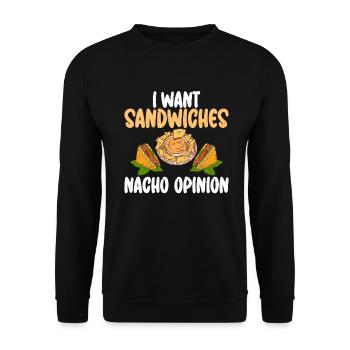 Sandwich Lover Gift - Unisex Sweatshirt - black - Front - Alina (178cm) & Michal (187cm)