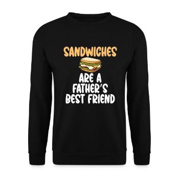 Sandwich Lover Gift - Unisex Sweatshirt - black - Front - Alina (178cm) & Michal (187cm)