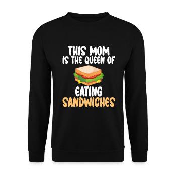 Sandwich Lover Gift - Unisex Sweatshirt - black - Front - Alina (178cm) & Michal (187cm)
