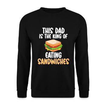 Cadeau Sandwich Lover - Sweat-shirt Unisexe - noir - Devant - Alina (178cm) & Michal (187cm)