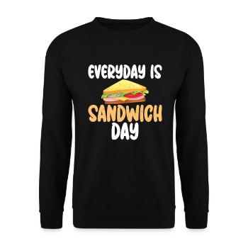 Sandwich Lover Gift - Unisex Sweatshirt - black - Front - Alina (178cm) & Michal (187cm)