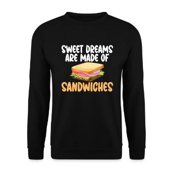 Cadeau Sandwich Lover - Sweat-shirt Unisexe - noir - Devant - Alina (178cm) & Michal (187cm)