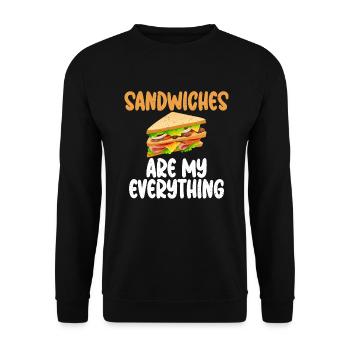 Cadeau Sandwich Lover - Sweat-shirt Unisexe - noir - Devant - Alina (178cm) & Michal (187cm)