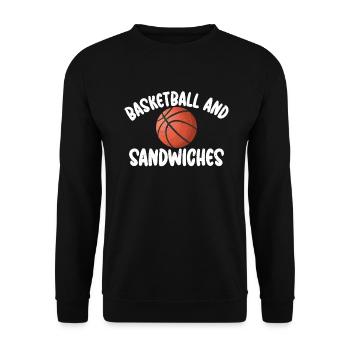 Sandwich Lover Gift - Unisex Sweatshirt - black - Front - Alina (178cm) & Michal (187cm)