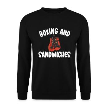 Sandwich Lover Gift - Unisex Sweatshirt - black - Front - Alina (178cm) & Michal (187cm)