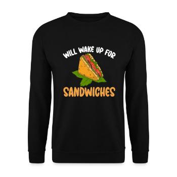 Sandwich Lover Gift - Unisex Sweatshirt - black - Front - Alina (178cm) & Michal (187cm)