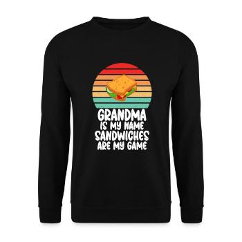 Sandwich Lover Gift - Unisex Sweatshirt - black - Front - Alina (178cm) & Michal (187cm)