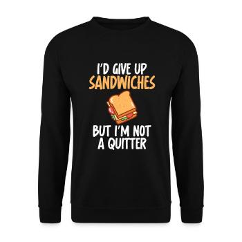 Sandwich Lover Gift - Unisex Sweatshirt - black - Front - Alina (178cm) & Michal (187cm)