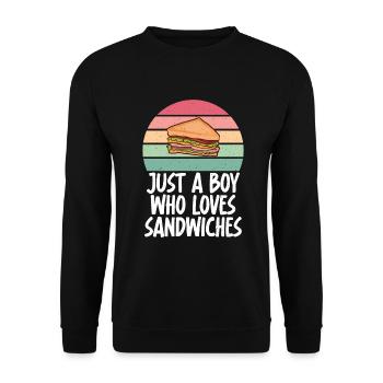 Sandwich Lover Gift - Unisex Sweatshirt - black - Front - Alina (178cm) & Michal (187cm)