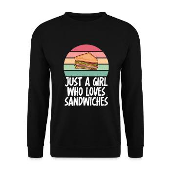 Sandwich Lover Gift - Unisex Sweatshirt - black - Front - Alina (178cm) & Michal (187cm)