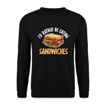 Cadeau Sandwich Lover - Sweat-shirt Unisexe - noir - Devant - Alina (178cm) & Michal (187cm)