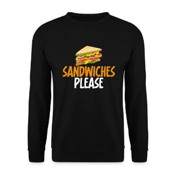Sandwich Lover Gift - Unisex Sweatshirt - black - Front - Alina (178cm) & Michal (187cm)