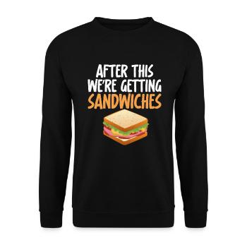 Sandwich Lover Gift - Unisex Sweatshirt - black - Front - Alina (178cm) & Michal (187cm)