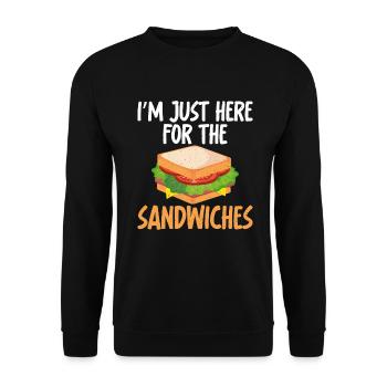 Sandwich Lover Gift - Unisex Sweatshirt - black - Front - Alina (178cm) & Michal (187cm)