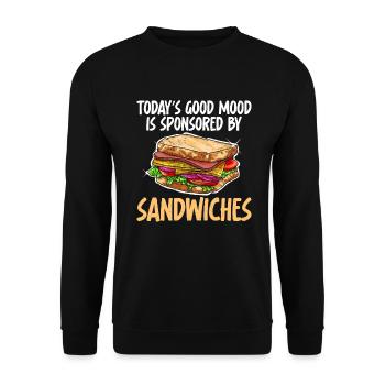 Sandwich Lover Gift - Unisex Sweatshirt - black - Front - Alina (178cm) & Michal (187cm)