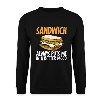 Sandwich Lover Gift - Unisex Sweatshirt - black - Front - Alina (178cm) & Michal (187cm)