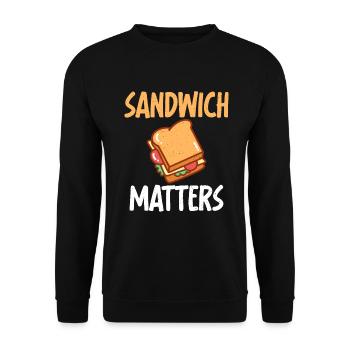 Sandwich Lover Gift - Unisex Sweatshirt - black - Front - Alina (178cm) & Michal (187cm)