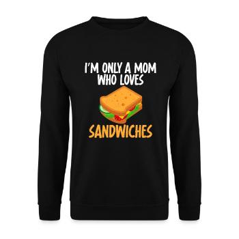 Sandwich Lover Gift - Unisex Sweatshirt - black - Front - Alina (178cm) & Michal (187cm)