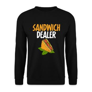 Sandwich Lover Gift - Unisex Sweatshirt - black - Front - Alina (178cm) & Michal (187cm)