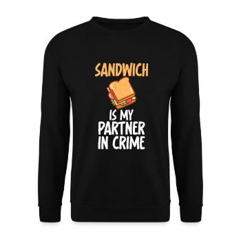 Sandwich Lover Gift - Unisex Sweatshirt - black - Front - Alina (178cm) & Michal (187cm)