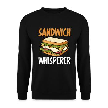 Cadeau Sandwich Lover - Sweat-shirt Unisexe - noir - Devant - Alina (178cm) & Michal (187cm)