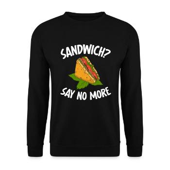 Sandwich Lover Gift - Unisex Sweatshirt - black - Front - Alina (178cm) & Michal (187cm)