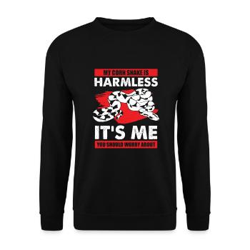 Ordinary corn snake gift - Unisex Sweatshirt - black - Front - Alina (178cm) & Michal (187cm)
