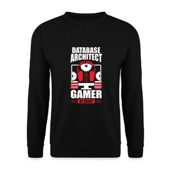 Architecte de données Profession Jeu Gamer Cadeau - Sweat-shirt Unisexe - noir - Devant - Alina (178cm) & Michal (187cm)