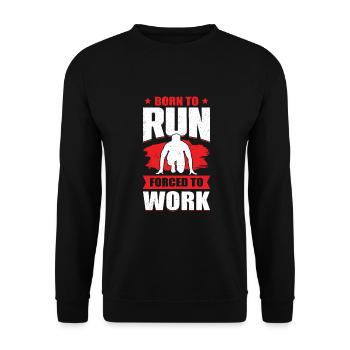 Sprint Sprinter Kurzstreckenlauf Geschenk - Unisex Pullover - Schwarz - Vorne - Alina (178cm) & Michal (187cm)