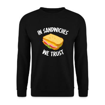 Sandwich Lover Gift - Unisex Sweatshirt - black - Front - Alina (178cm) & Michal (187cm)
