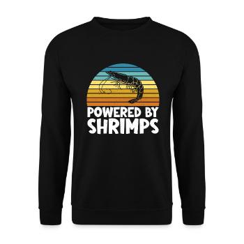 Shrimp Lover Gift - Unisex Sweatshirt - black - Front - Alina (178cm) & Michal (187cm)