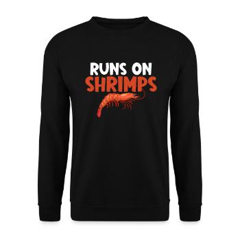 Shrimp Lover Gift - Unisex Sweatshirt - black - Front - Alina (178cm) & Michal (187cm)