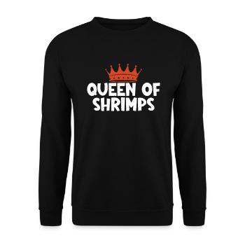 Garnelenliebhaber Geschenk - Unisex Pullover - Schwarz - Vorne - Alina (178cm) & Michal (187cm)