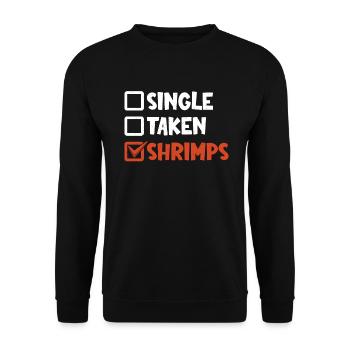 Shrimp Lover Gift - Unisex Sweatshirt - black - Front - Alina (178cm) & Michal (187cm)