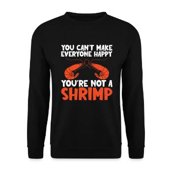 Shrimp Lover Gift - Unisex Sweatshirt - black - Front - Alina (178cm) & Michal (187cm)