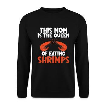 Shrimp Lover Gift - Unisex Sweatshirt - black - Front - Alina (178cm) & Michal (187cm)