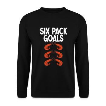 Shrimp Lover Gift - Unisex Sweatshirt - black - Front - Alina (178cm) & Michal (187cm)