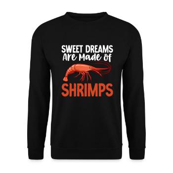 Shrimp Lover Gift - Unisex Sweatshirt - black - Front - Alina (178cm) & Michal (187cm)