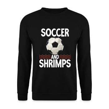 Shrimp Lover Gift - Unisex Sweatshirt - black - Front - Alina (178cm) & Michal (187cm)