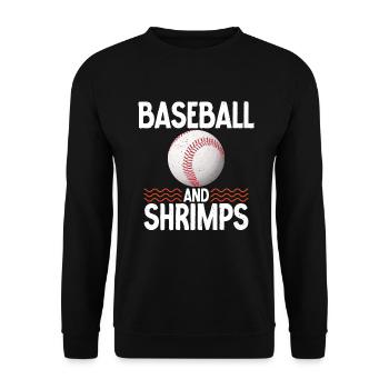 Shrimp Lover Gift - Unisex Sweatshirt - black - Front - Alina (178cm) & Michal (187cm)