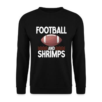 Shrimp Lover Gift - Unisex Sweatshirt - black - Front - Alina (178cm) & Michal (187cm)