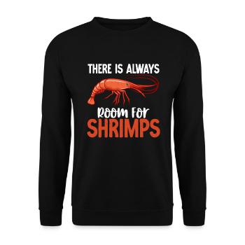 Shrimp Lover Gift - Unisex Sweatshirt - black - Front - Alina (178cm) & Michal (187cm)