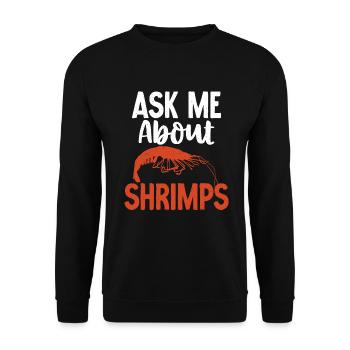 Shrimp Lover Gift - Unisex Sweatshirt - black - Front - Alina (178cm) & Michal (187cm)
